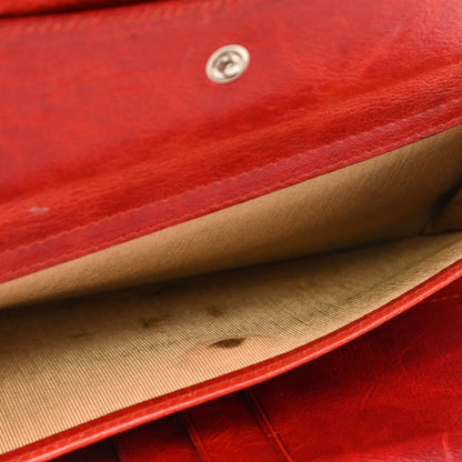 Chanel Calfskin Quilted Large Flap Wallet Red 7 of 13