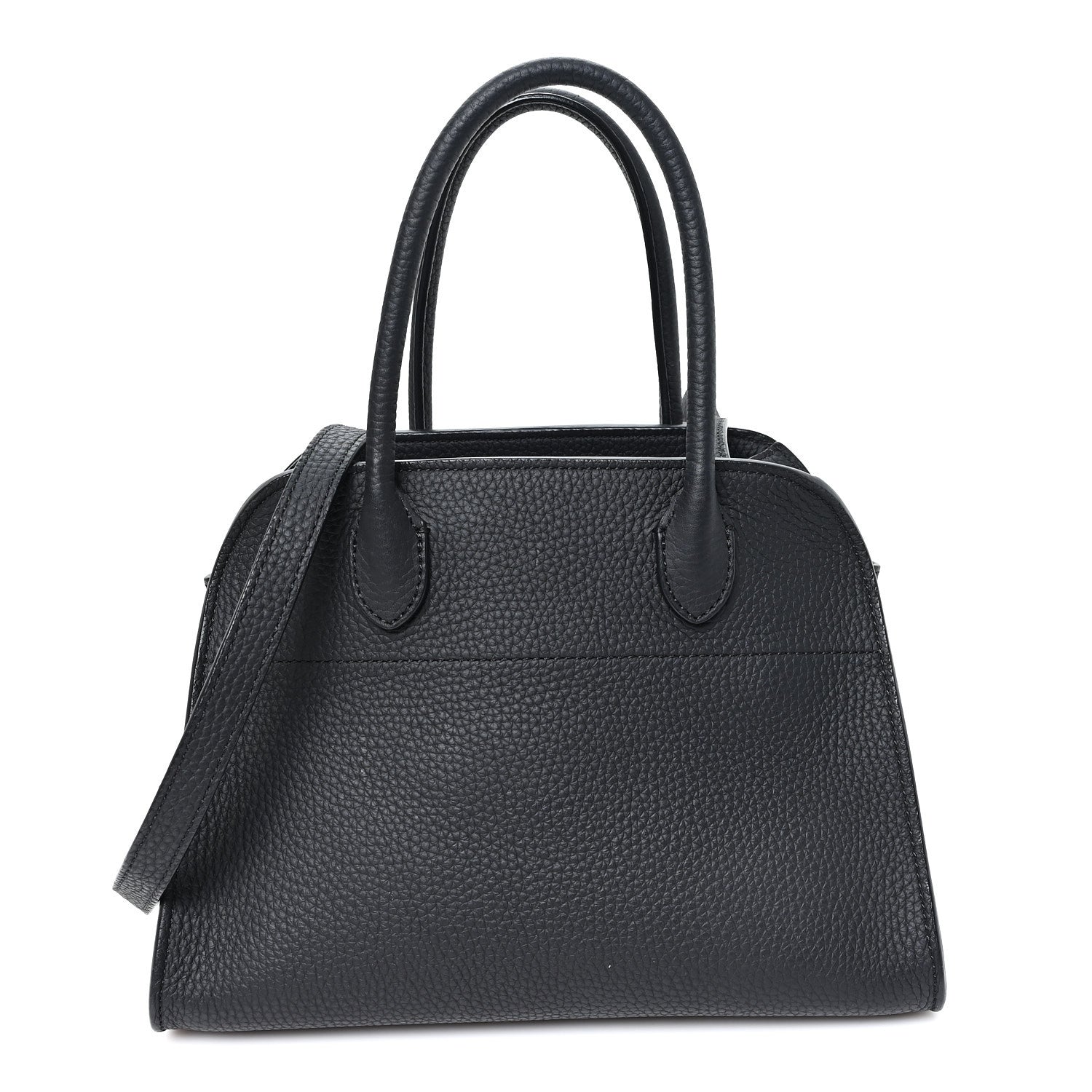 The Row Grained Calfskin Soft Margaux 10 Bag Black 1 of 9
