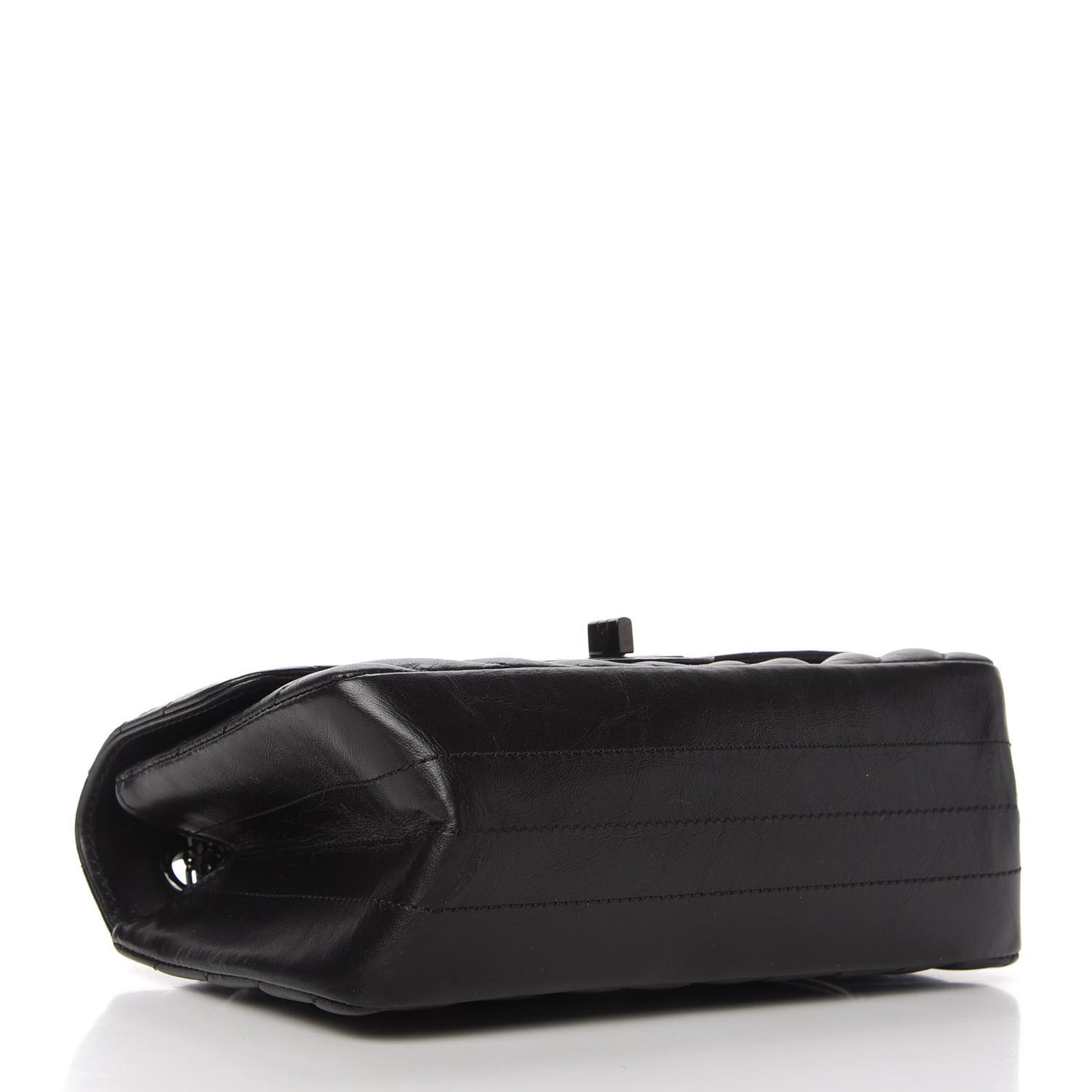 Aged Calfskin Chevron Quilted 2.55 Reissue Mini Flap So Black