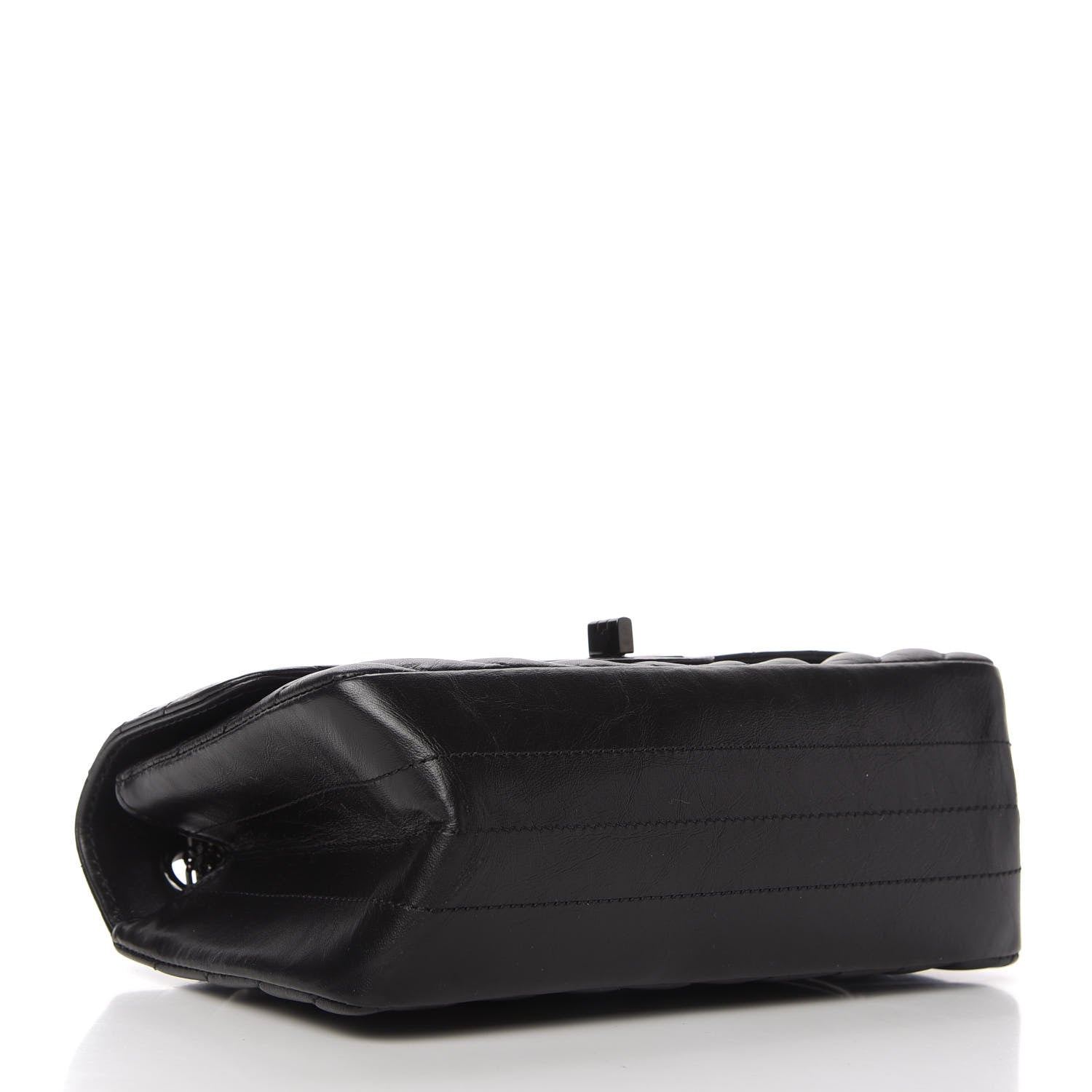 Chanel Aged Calfskin Chevron Quilted 2.55 Reissue Mini Flap So Black 4 of 11