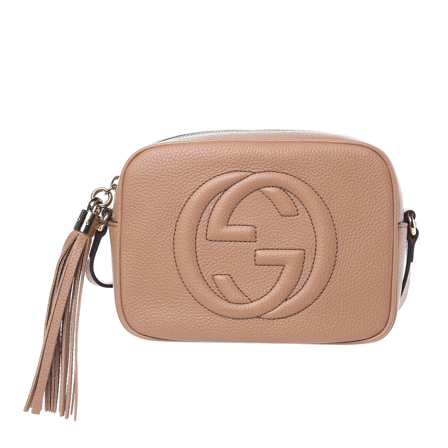 Gucci Pebbled Calfskin Small Soho Disco Bag Camelia 1 of 9