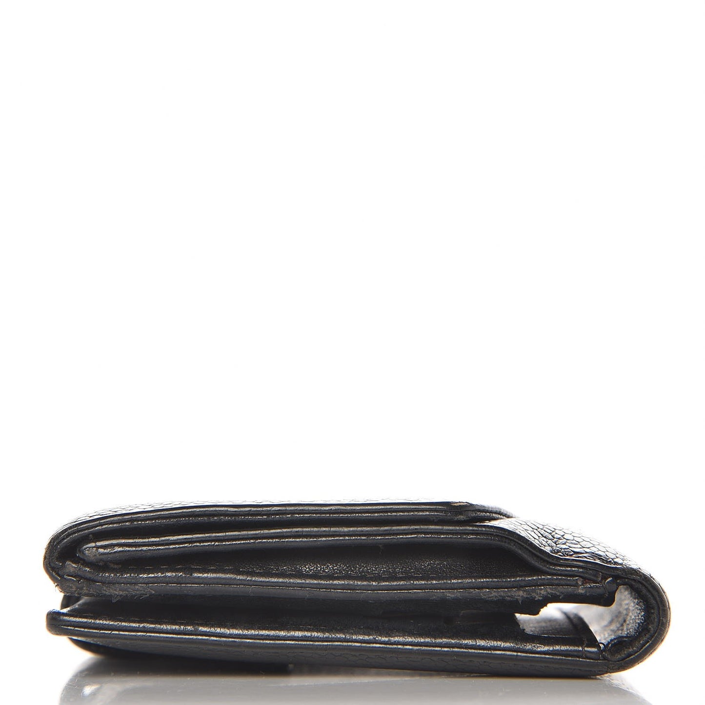 Caviar Timeless CC Compact French Wallet Black