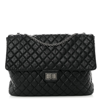 Chanel Aged Calfskin Reissue XL Maxi Flap Black 1 of 15