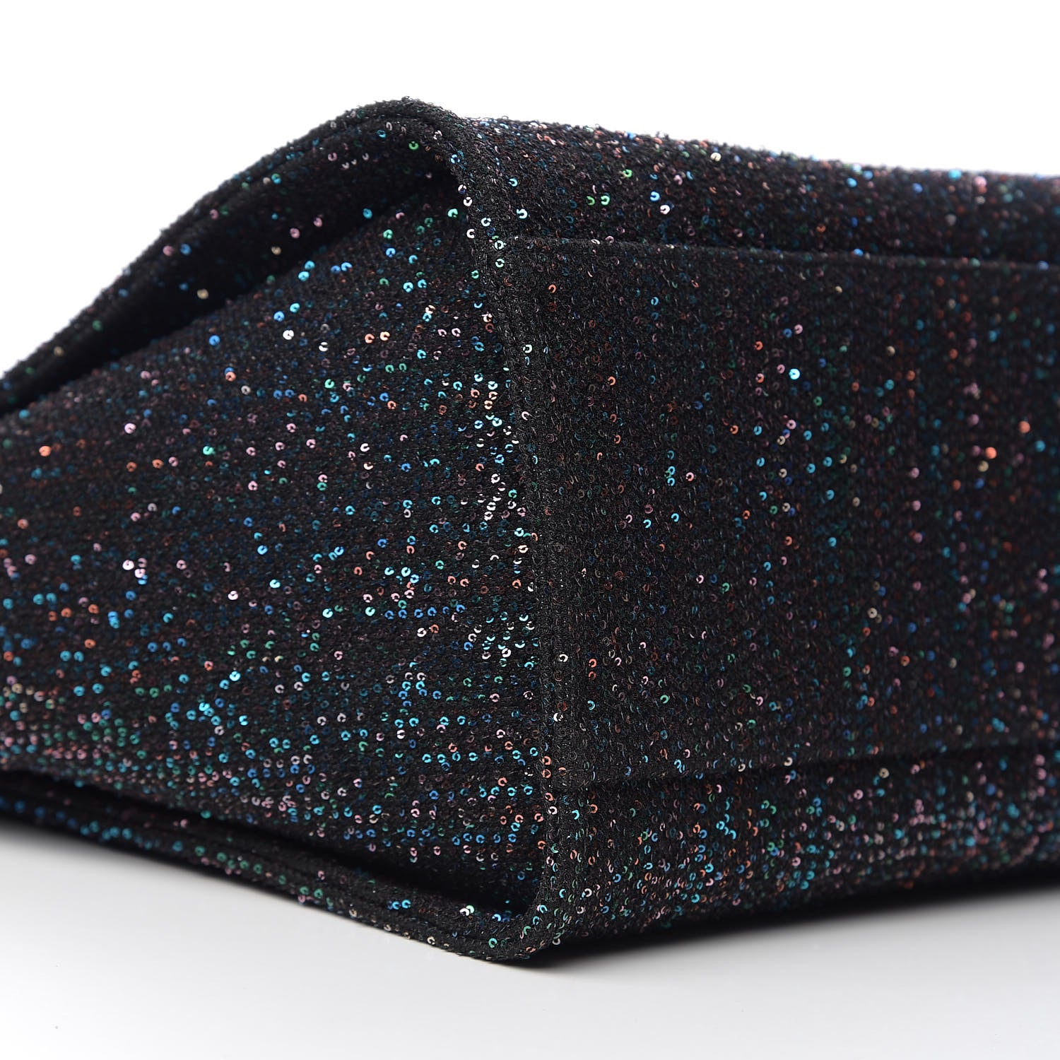 Chanel Calfskin Sequin Medium Deauville Tote Black 7 of 10
