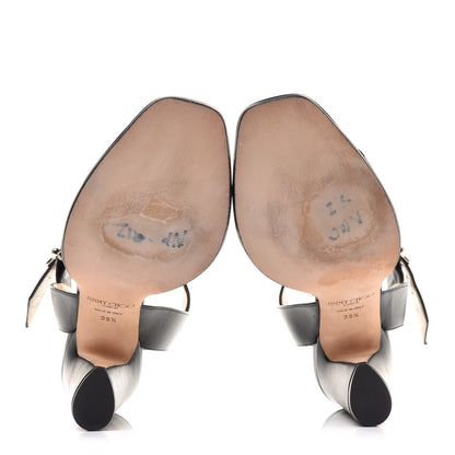Jimmy Choo Crystal Calfskin Minase Sandals 39.5 Black 5 of 12