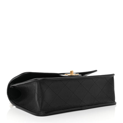 Chanel Caviar Quilted School Memory Small Top Handle Flap Black 4 of 11