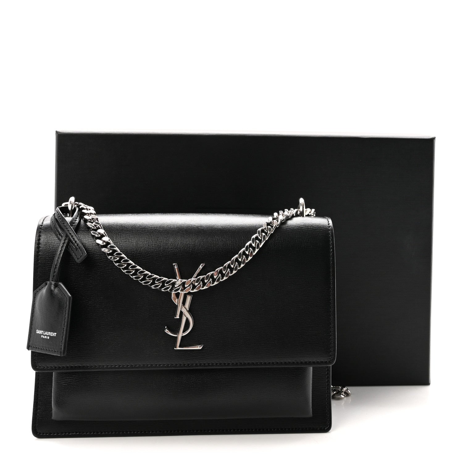 Saint Laurent Calfskin Medium Monogram Sunset Black 10 of 10