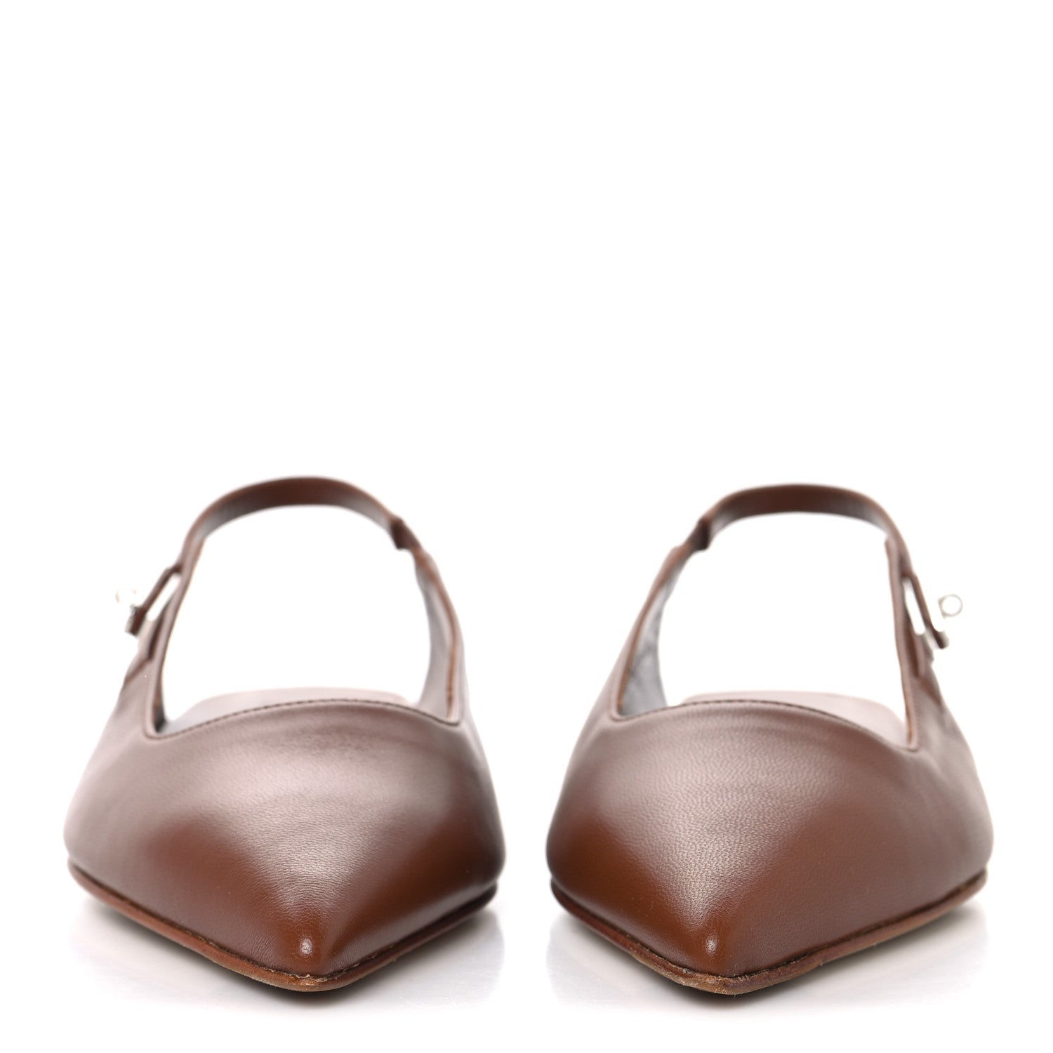 Hermes Nappa Lovely Slingback Flats 36 Gold 3 of 9