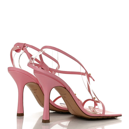 Bottega Veneta Lambskin Studded Stretch Multi Strap 90mm Sandals 38.5 Blossom 4 of 9