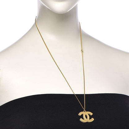 Chanel Metal CC Necklace Matte Gold 2 of 4