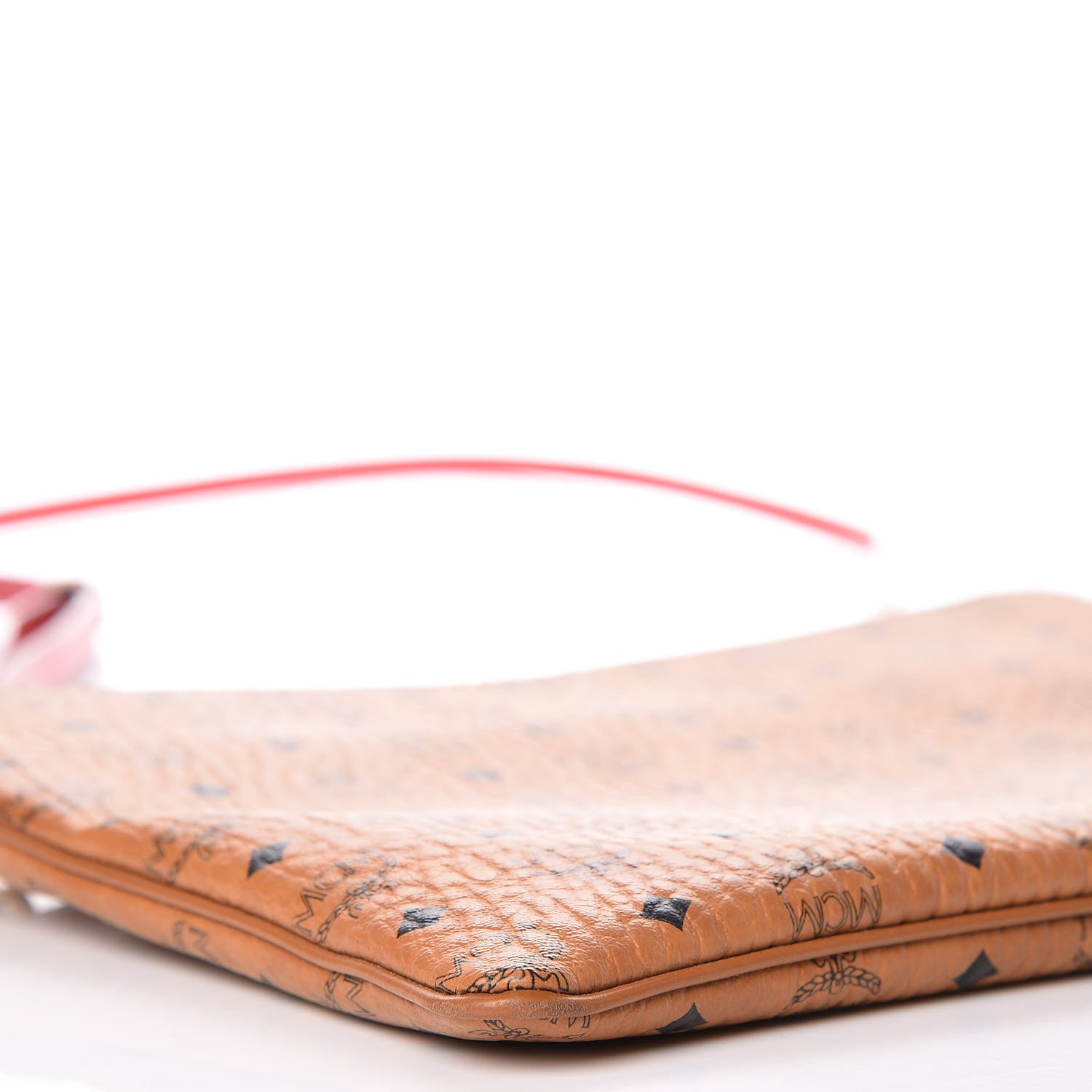 MCM Visetos Medium Crossbody Pouch Cognac 11 of 12