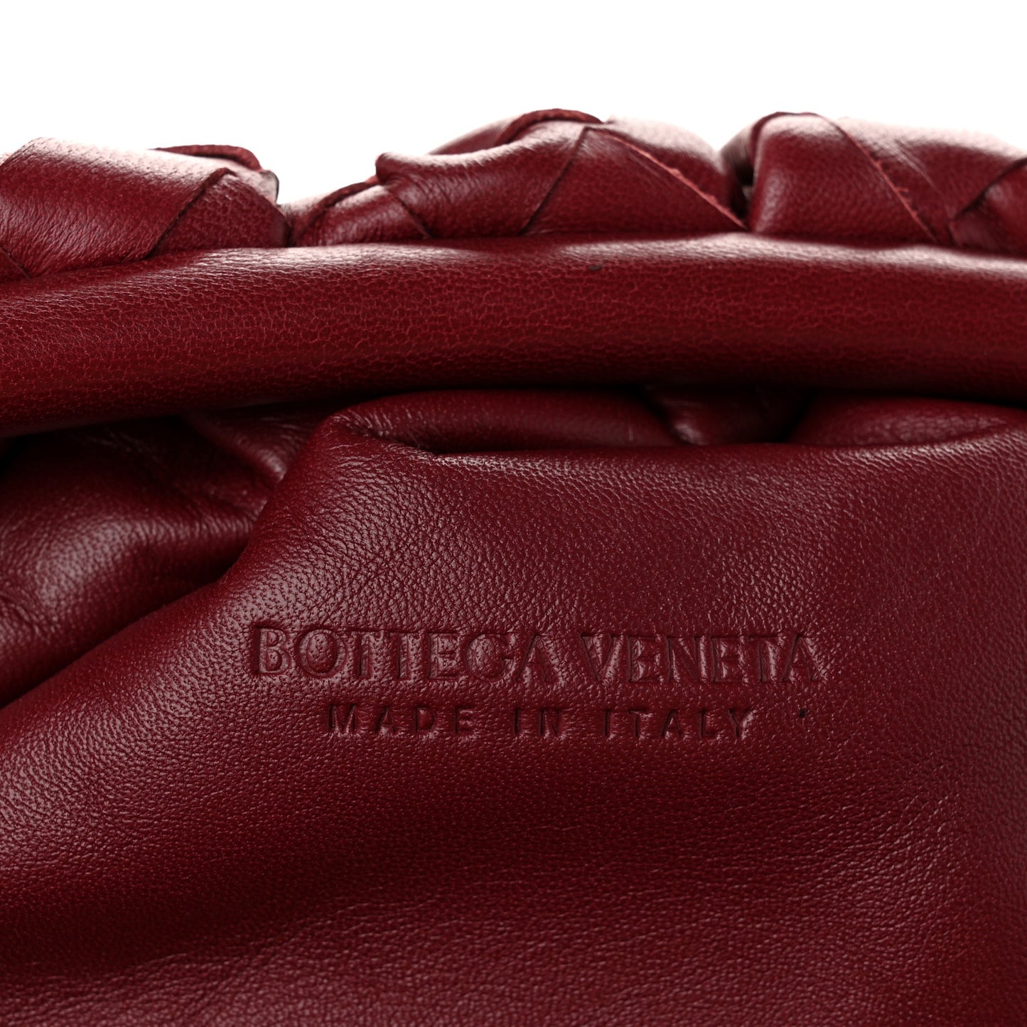 Nappa Maxi Intrecciato The Pouch Oversized Clutch Bordeaux