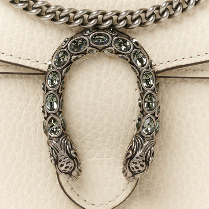 Gucci Dollar Calfskin Crystal Super Mini Dionysus Shoulder Bag Mystic White Black Diamond 7 of 9