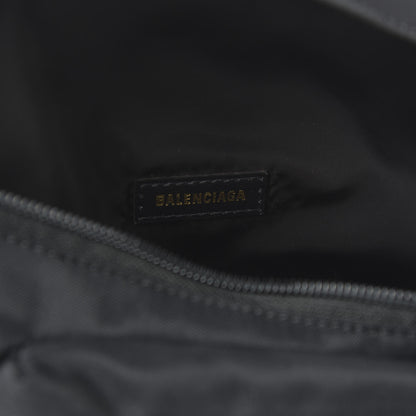 Balenciaga Recycled Sport Nylon Logo Embroidered Wheel Beltpack Black 8 of 10