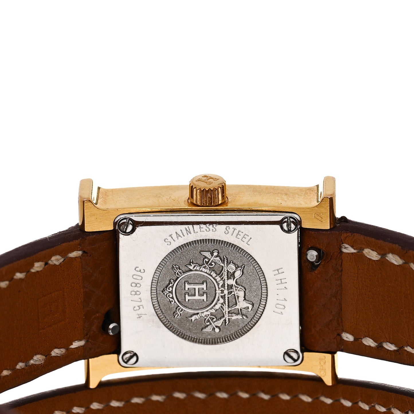 Stainless Steel Epsom 17.2mm Heure H Hour Double Tour Quartz Watch Gold