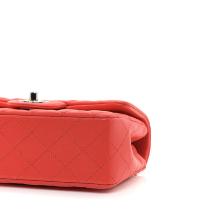 Chanel Lambskin Quilted Mini Rectangular Flap Red 6 of 11