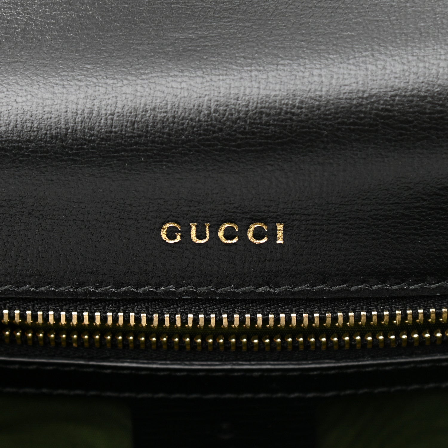 Gucci Textured Calfskin Small Torchon GG Ring Shoulder Bag Black 6 of 13
