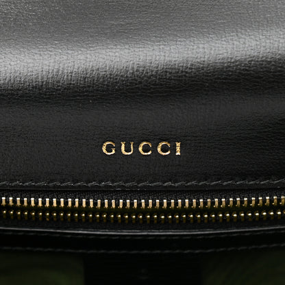 Gucci Textured Calfskin Small Torchon GG Ring Shoulder Bag Black 6 of 13