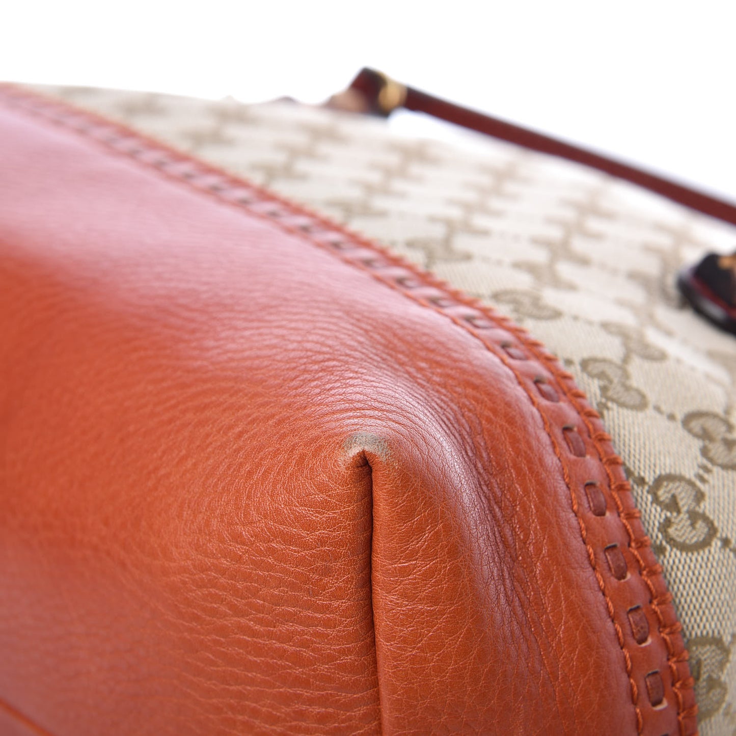 Monogram Laidback Crafty Dome Satchel Orange