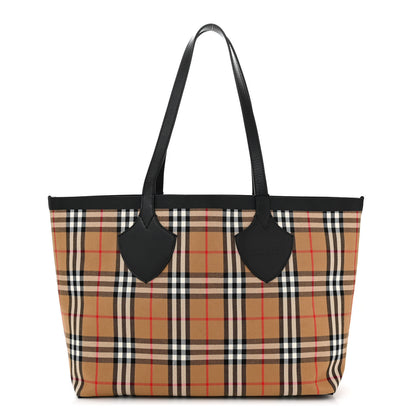 Burberry Vintage Check Medium The Giant Reversible Tote Antique Yellow Bright Red 3 of 17