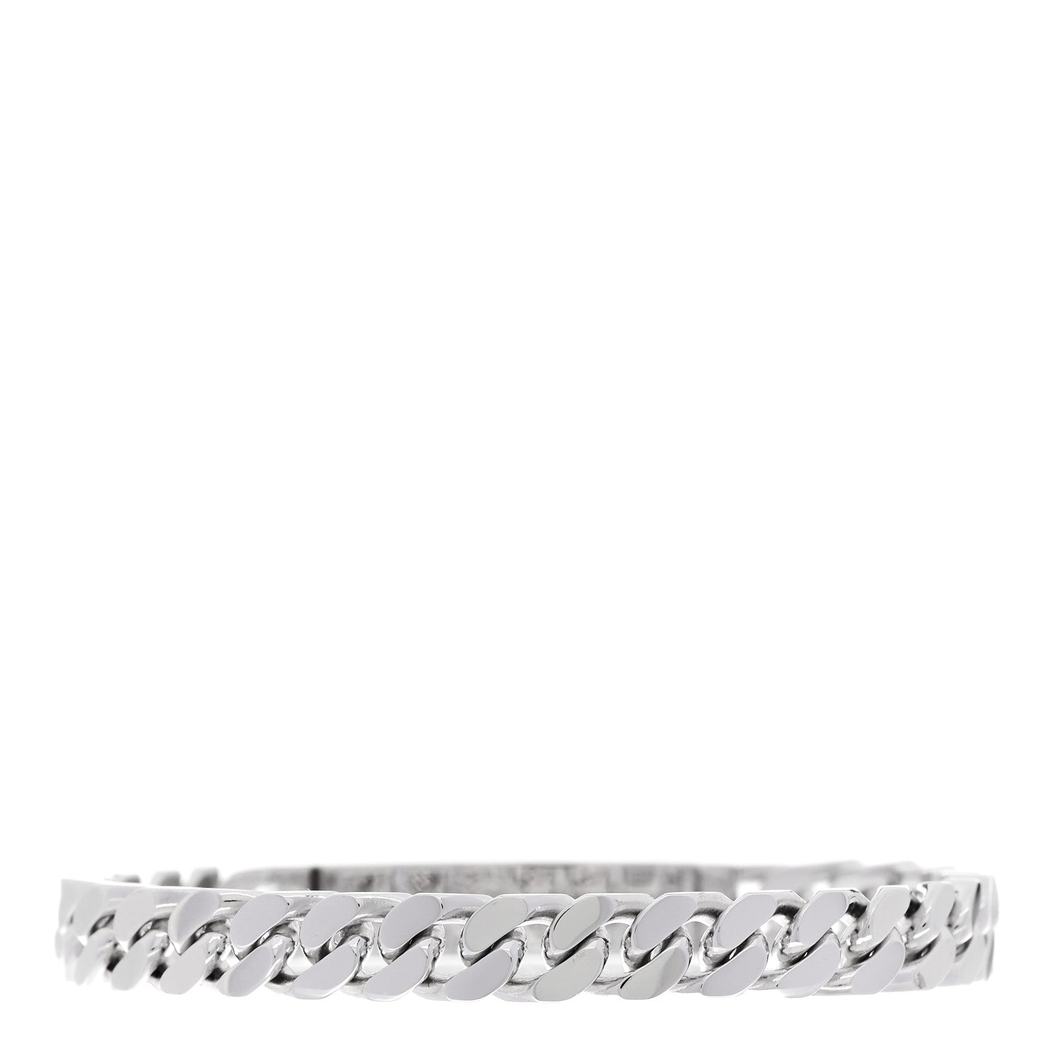 Hermes 18K White Gold Diamond TPM Kelly Gourmette Bracelet SH 2 of 4