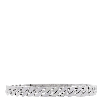 Hermes 18K White Gold Diamond TPM Kelly Gourmette Bracelet SH 2 of 4