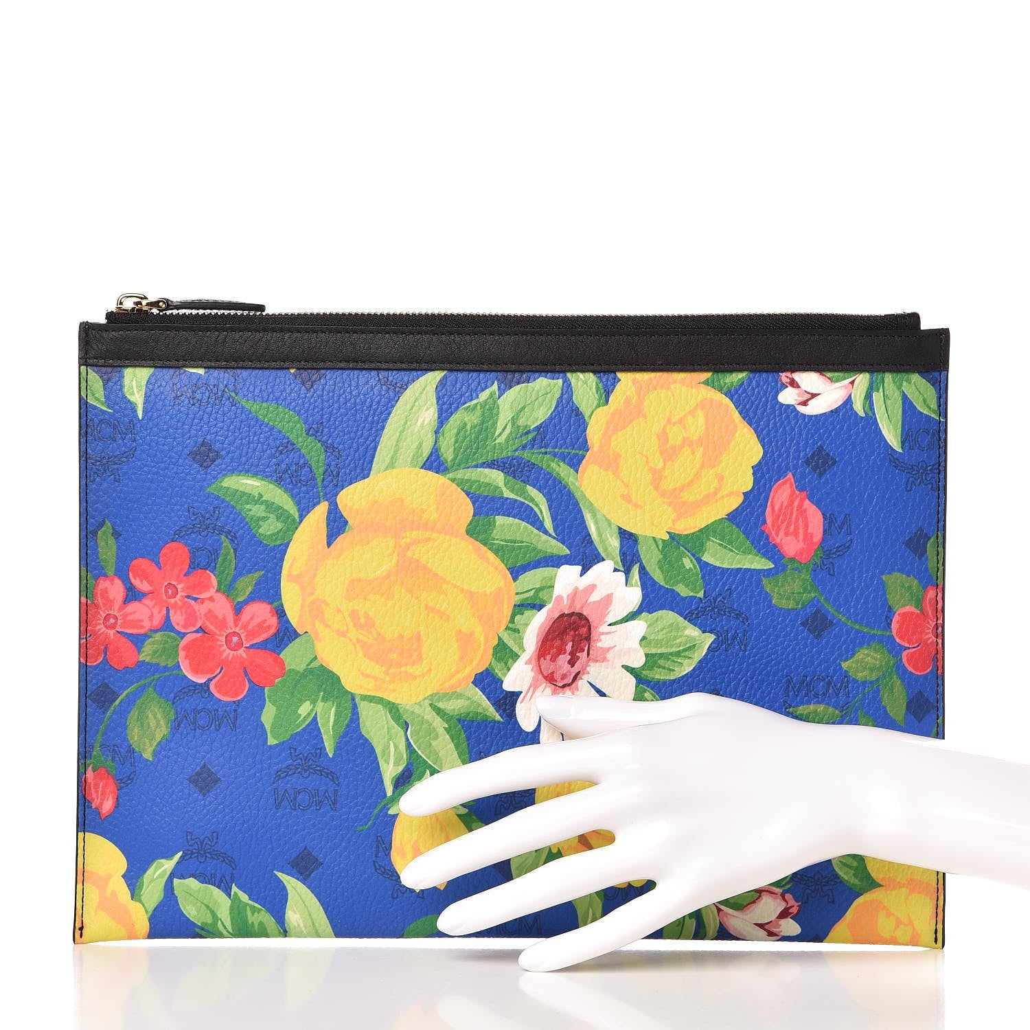 MCM Visetos Flower Print Pouch Multicolor 2 of 7