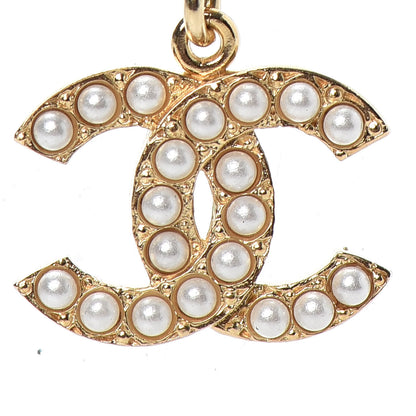 Chanel Pearl CC Pendant Necklace Gold 4 of 6