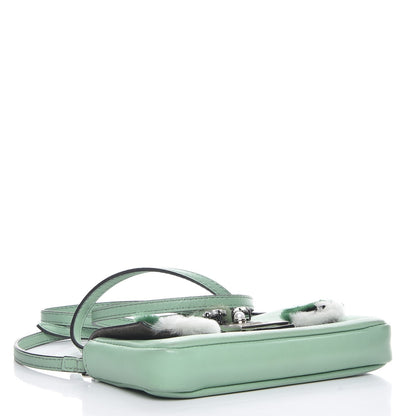 Fendi Nappa Rabbit Fox Fur Micro Buggie Baguette Verde Acqua 5 of 12