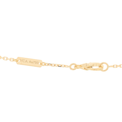 Van Cleef & Arpels 18K Yellow Gold Carnelian Vintage Alhambra Pendant Necklace 4 of 6