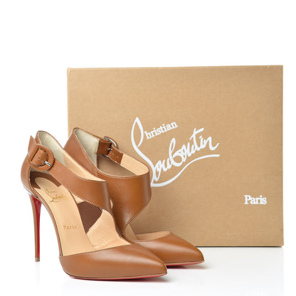 Christian Louboutin Shiny Nappa Sharpeta 100 Pumps 39.5 Safari 10 of 10