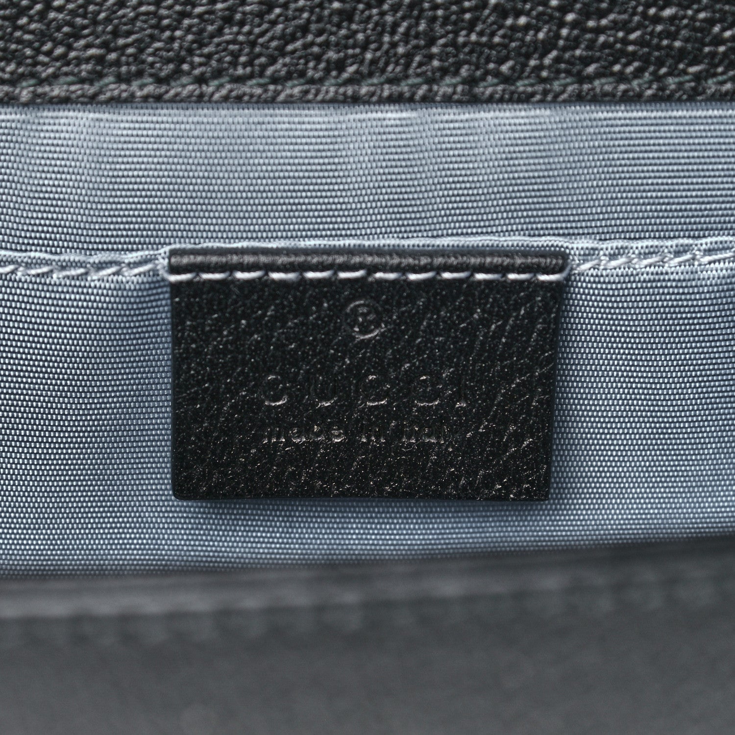 Gucci Grained Calfskin Bee Star Small Padlock Shoulder Bag Black 5 of 10