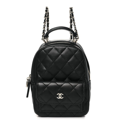 Chanel Lambskin Quilted CC Mini Classic Backpack Black 1 of 11