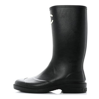 Chanel Caoutchouk CC High Boots 41 Black 1 of 8