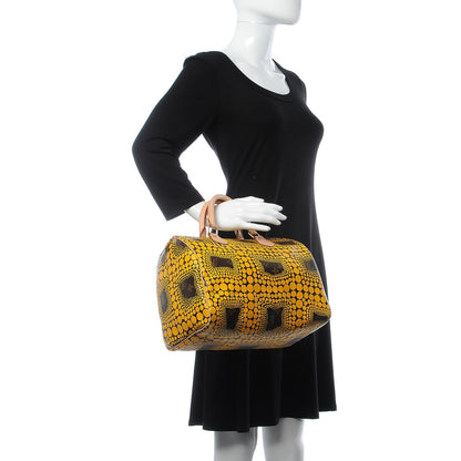 Louis Vuitton Monogram Kusama Town Speedy 30 Yellow 2 of 7