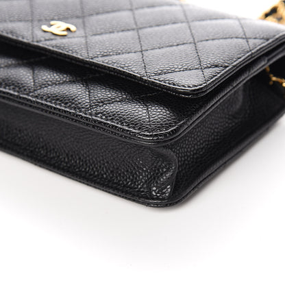 Chanel Caviar Quilted Wallet On Chain WOC Black 10 of 11