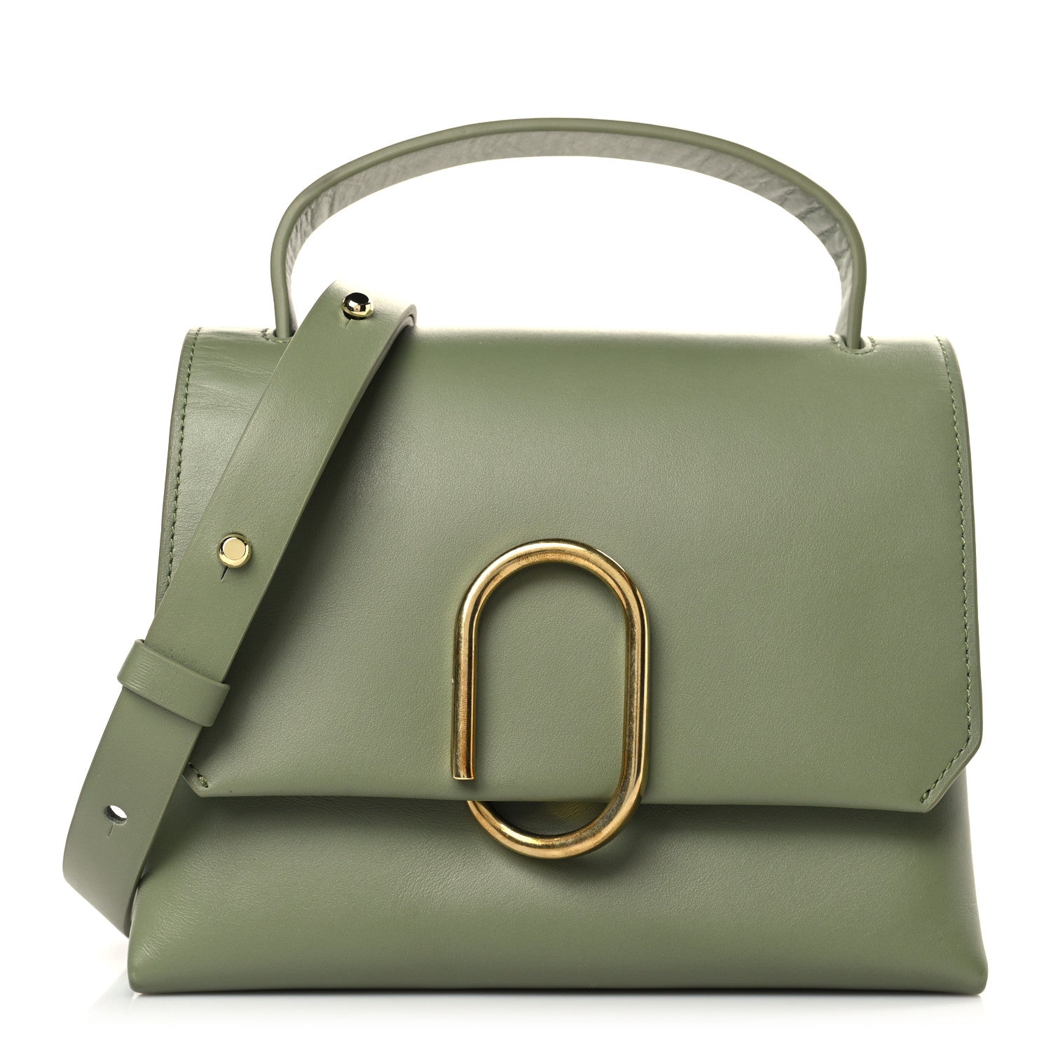 3.1 Phillip Lim Smooth Calfskin Mini Alix Top Handle Satchel Cactus 1 of 8