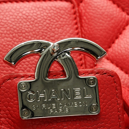 Chanel Caviar Quilted Large CC Box Shopping Tote Red 8 of 8