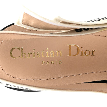 Christian Dior Technical Canvas Ribbon J Adior Slingback 65mm Pumps 37.5 Black 7 of 10