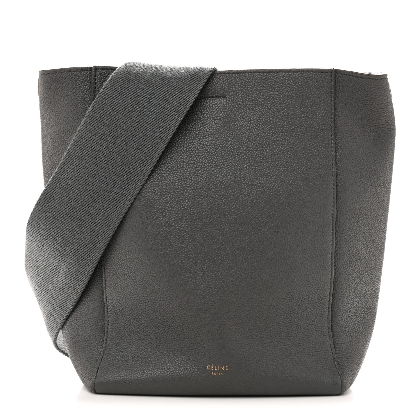 Soft Grained Calfskin Small Sangle Bucket Bag Kohl