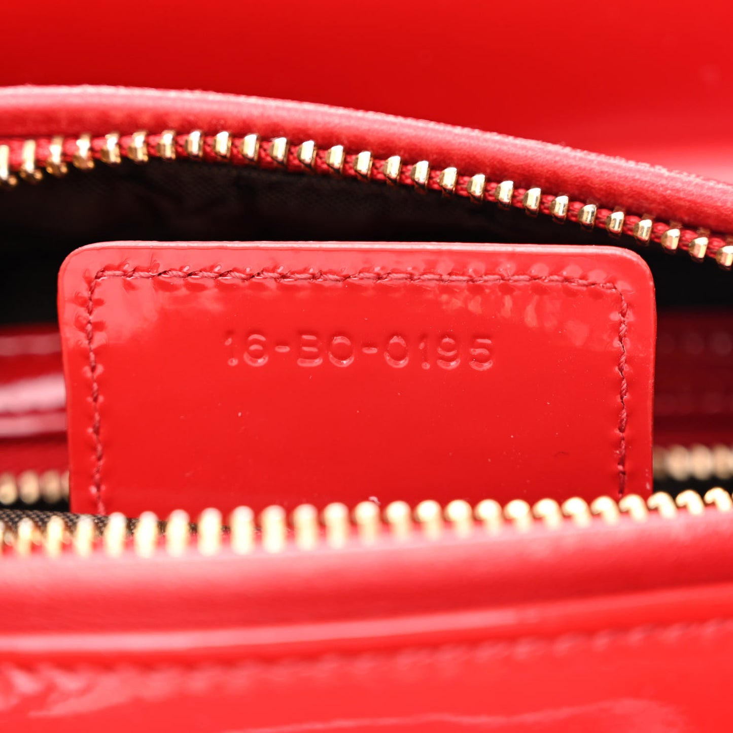 Patent Cannage Medium Lady Dior Red