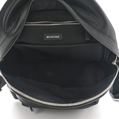 Balenciaga Smooth Calfskin Logo Small Everyday Backpack Black White 5 of 10