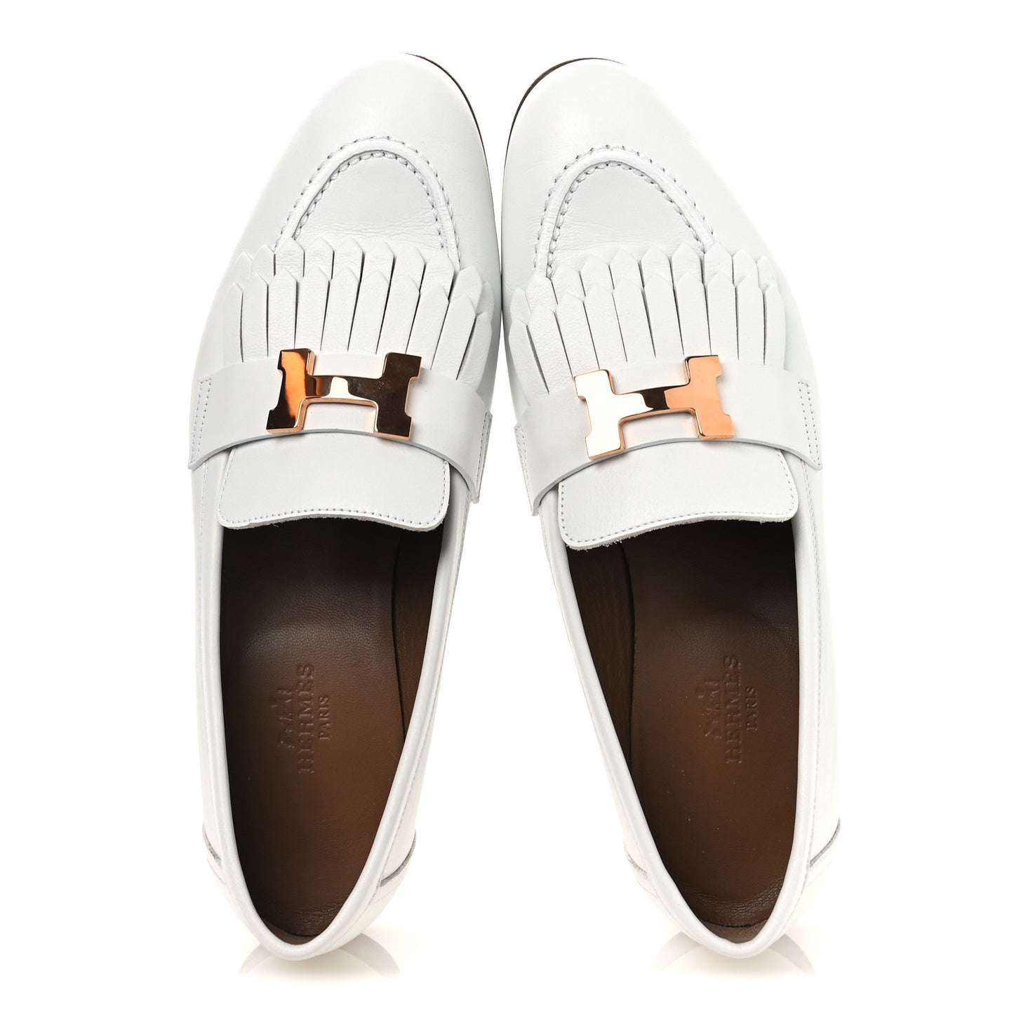 Calfskin Womens Royal Loafers 36 White
