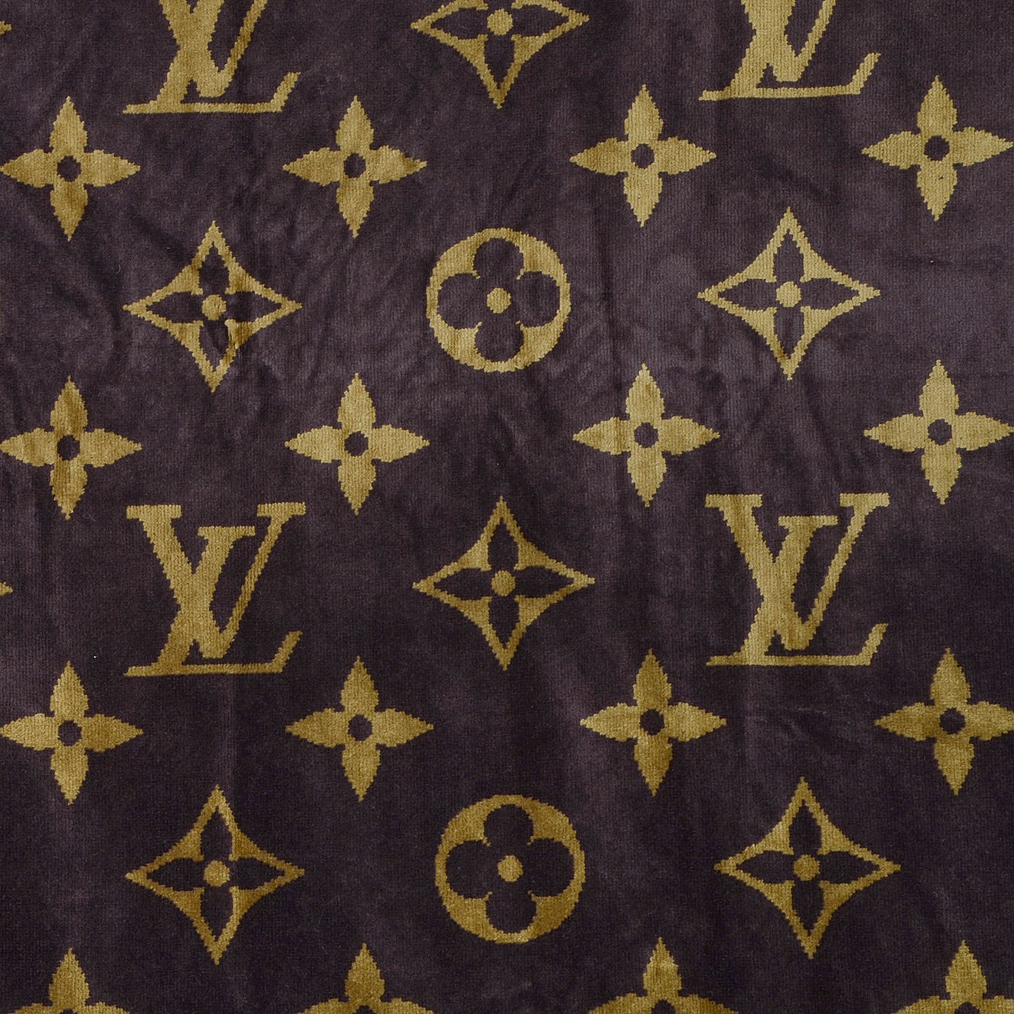 Cotton Monogram Classic Beach Towel Brown