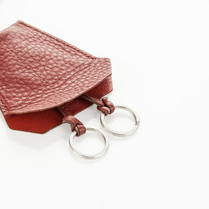 Hermes Taurillon Clemence Clochette Key Holder Necklace Brique 3 of 4