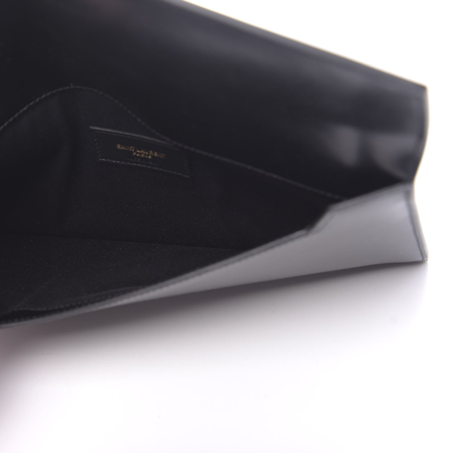 Saint Laurent Smooth Shiny Calfskin Monogram Uptown Pouch Black 5 of 7