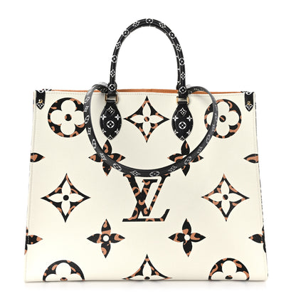 Louis Vuitton Monogram Giant Jungle Onthego GM Ivory 1 of 10