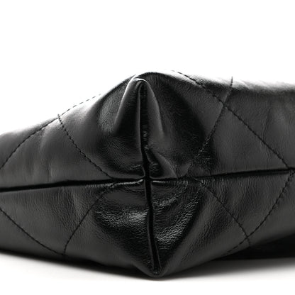 Chanel Shiny Calfskin Quilted Small Chanel 22 Black 10 of 11