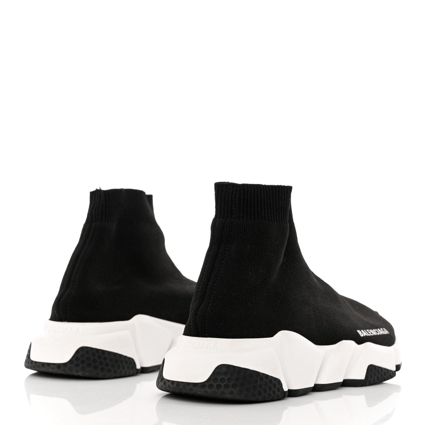 Neoprene Knit Womens Speed Sneakers 37 Black White