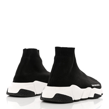 Balenciaga Neoprene Knit Womens Speed Sneakers 37 Black White 4 of 10
